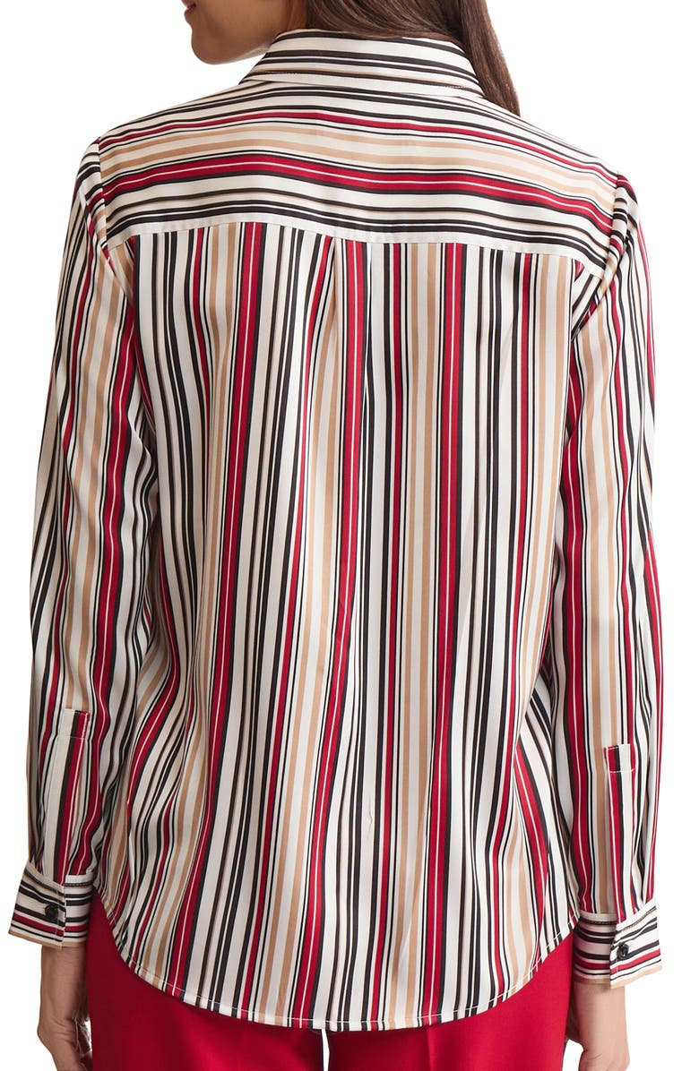 KASPER Stripe Button-Up Shirt, Alternate, color, Vanilla Ice Multi