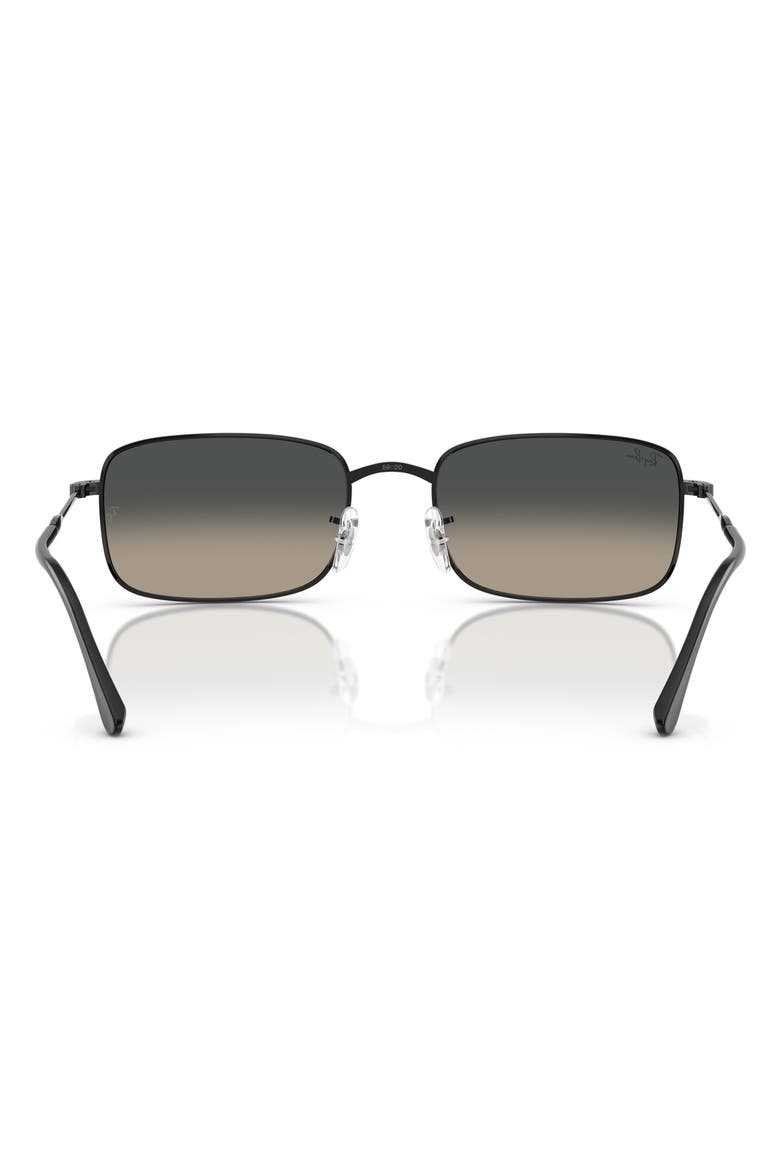 59mm Gradient Rectangle Sunglasses, Alternate, color, BLACK