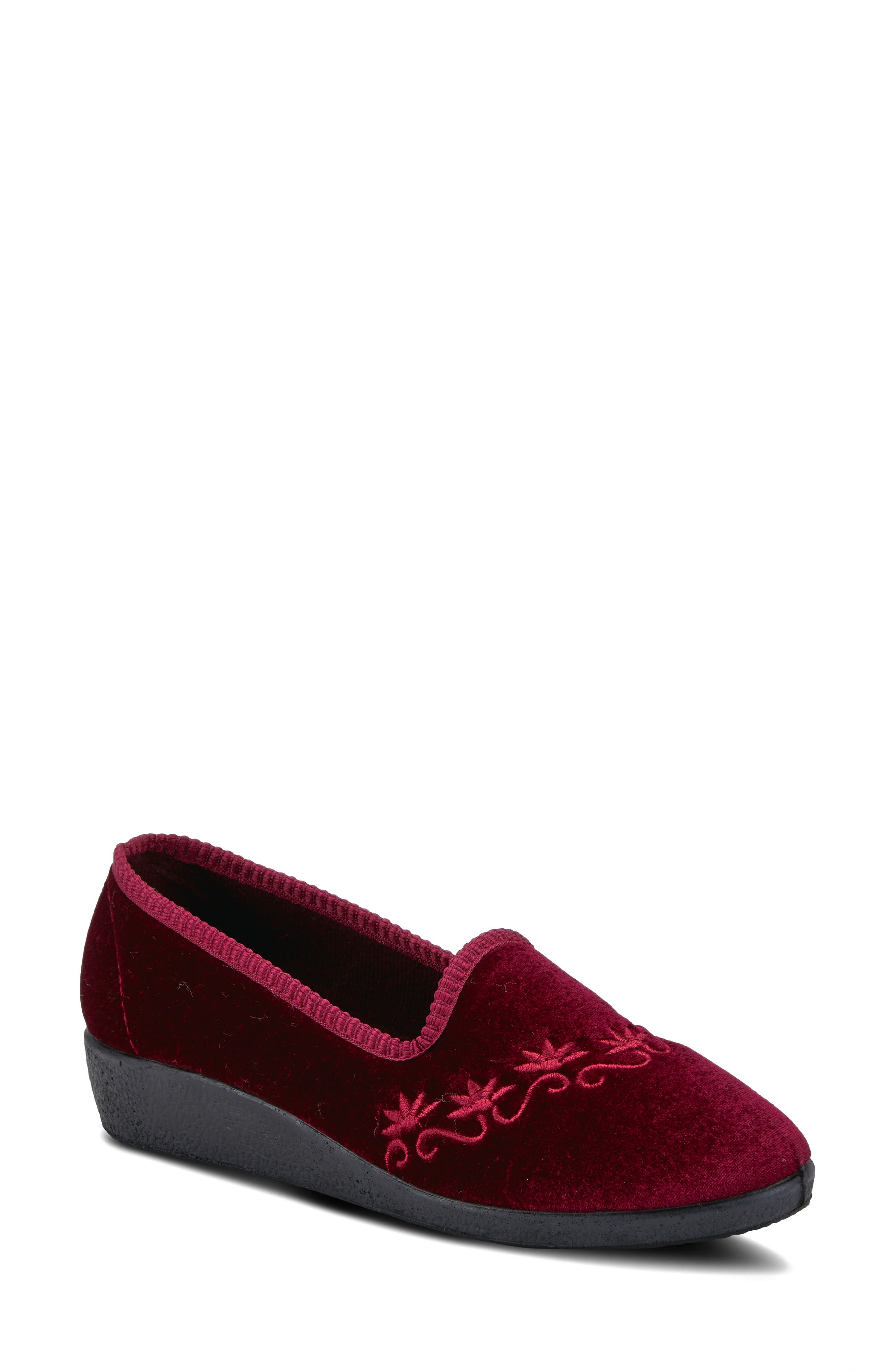 Flexus by Spring Step Jolly Velvet Slipper, Main, color, 
