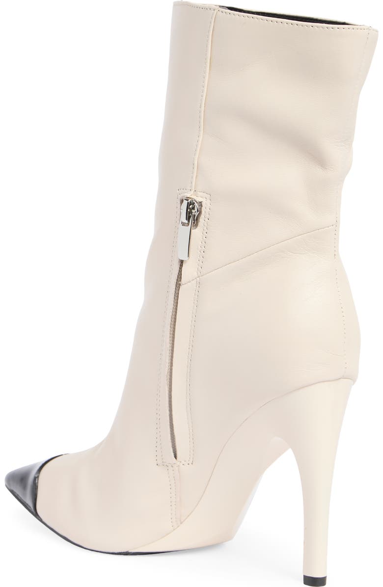 Nine West Winner Pointed Toe Boot, Alternate, color, Chic Cream/ Nero
