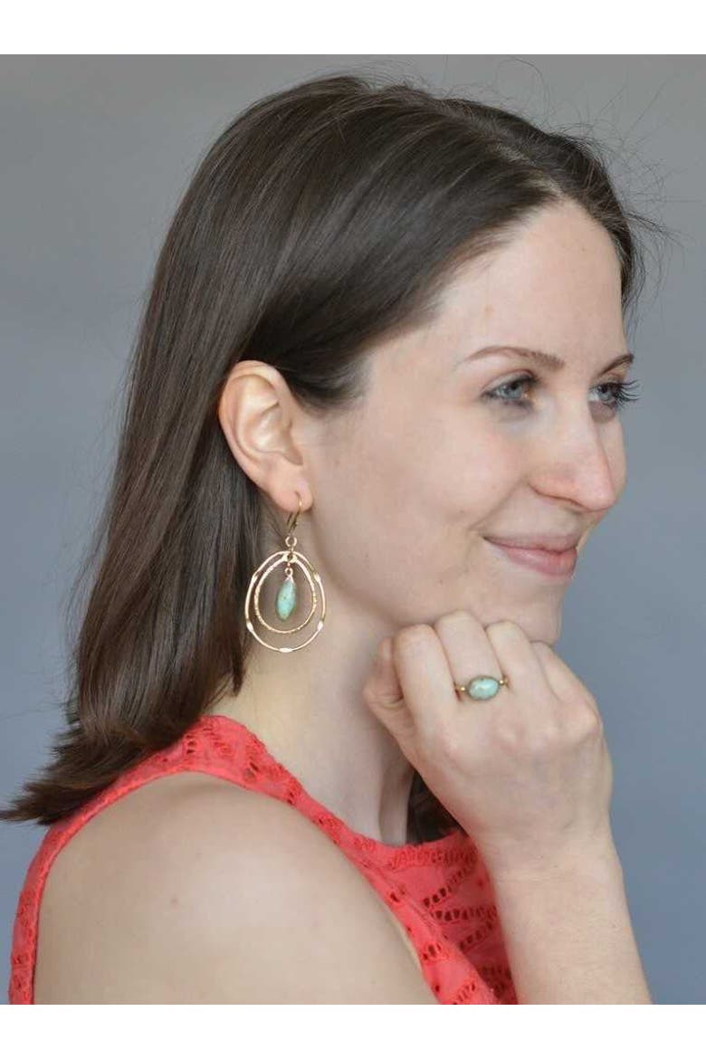 Adela Dangle Earrings, Alternate, color, Green
