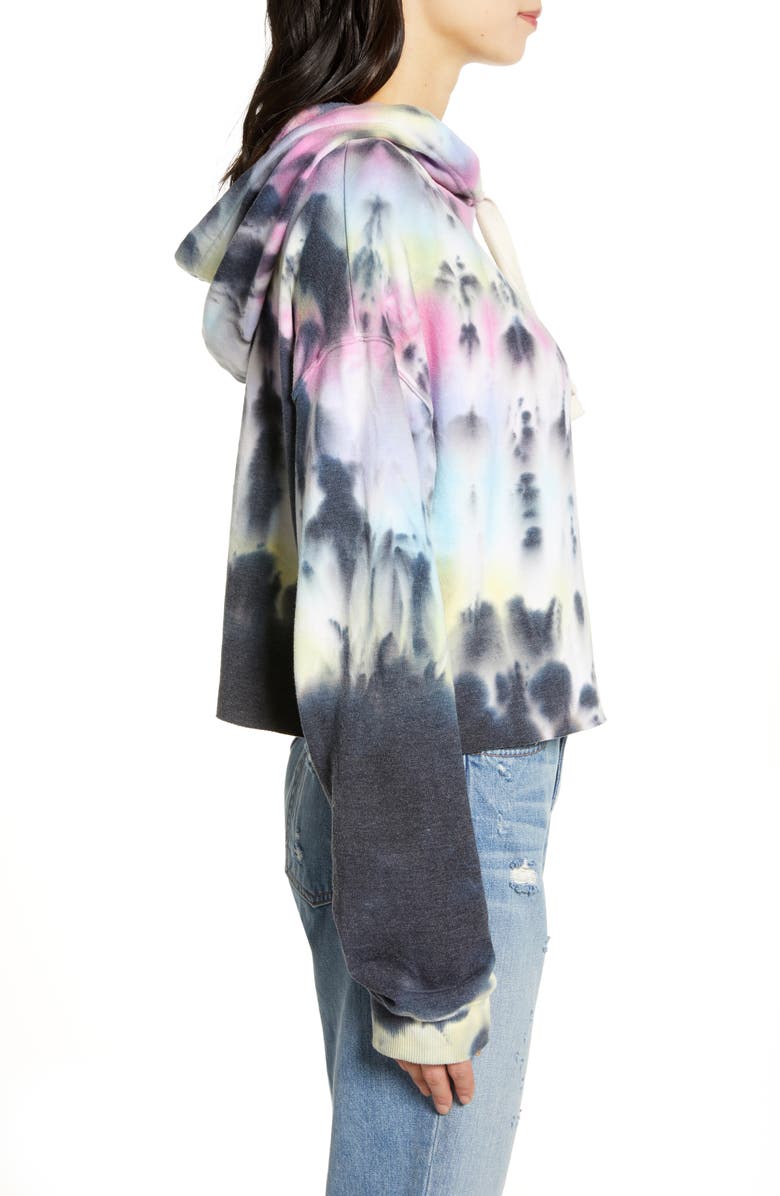 Recycled Karma Tie Dye Crop Hoodie, Alternate, color, 