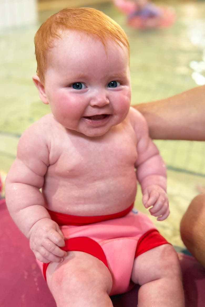 Happy Nappy Duo Reusable Double Swim Diaper, Alternate, color, Pink/Red