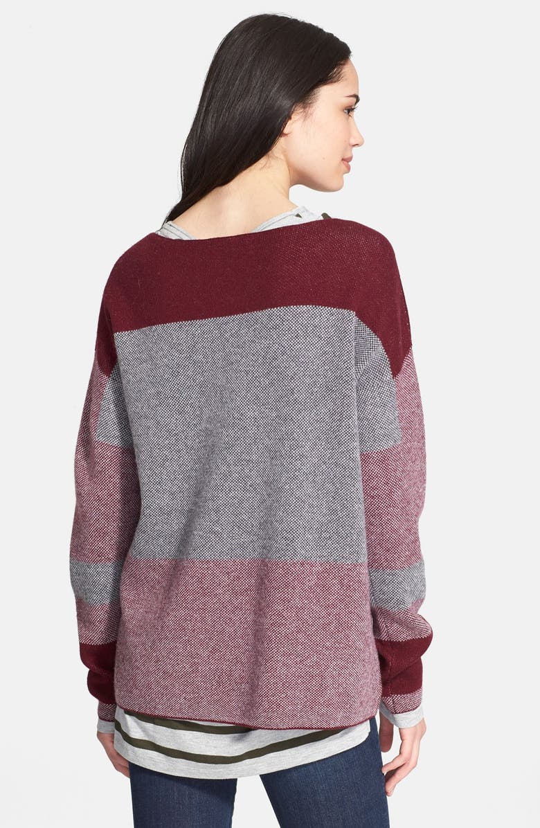 Vince Intarsia Block Sweater, Alternate, color,