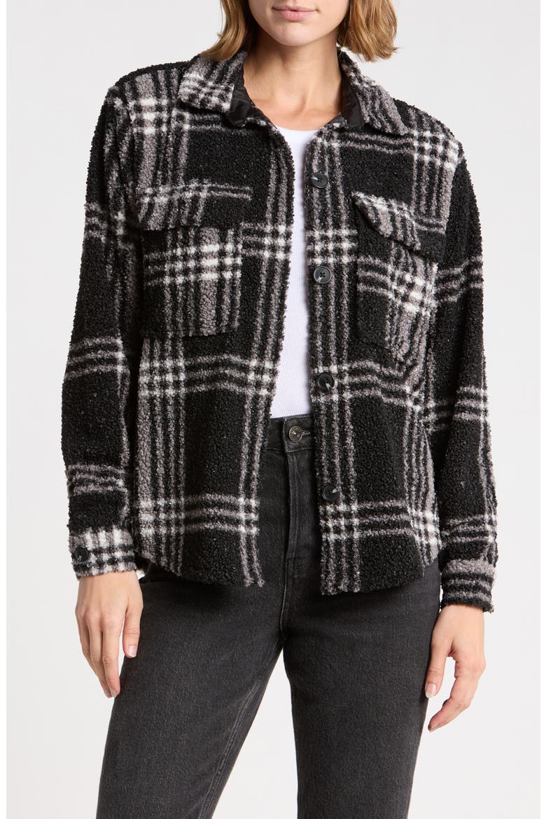 Tory Boxy Crop Plaid Shacket, Main, color, NIGHT SKIES