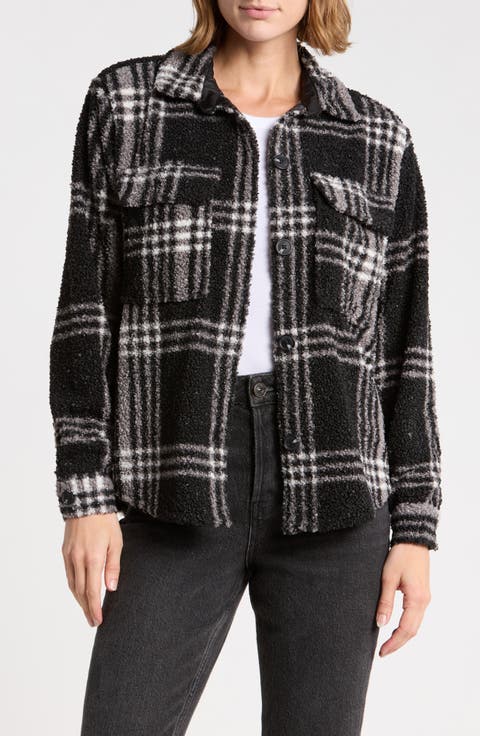 Tory Boxy Crop Plaid Shacket