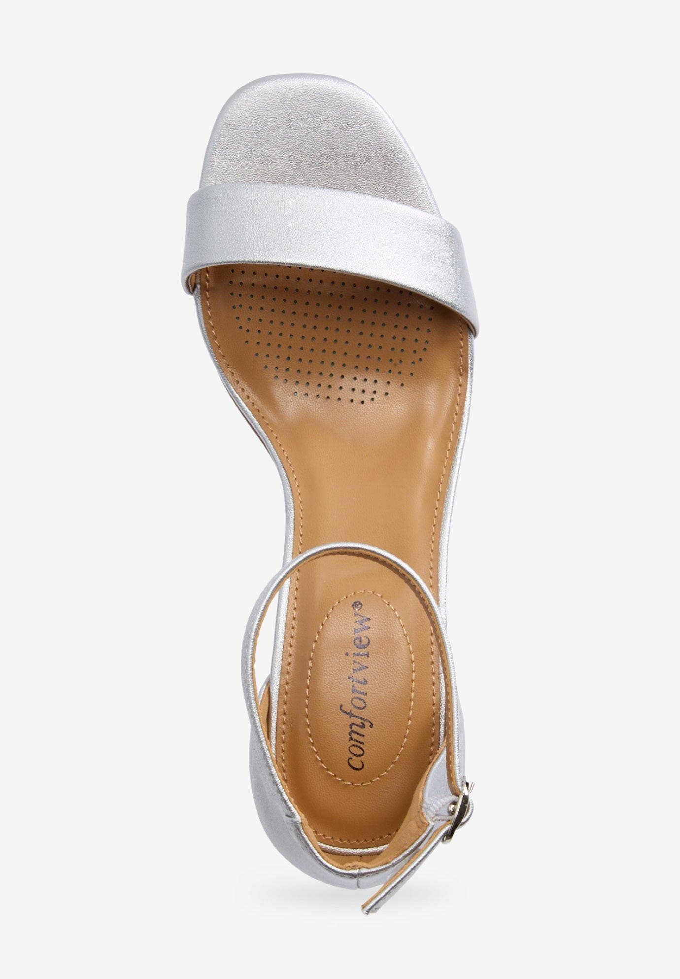 Comfortview The Orly Sandal, Alternate, color, Silver