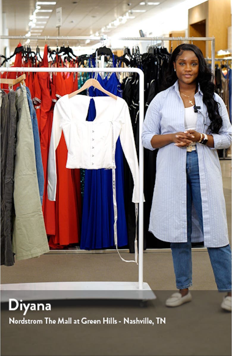 Long Sleeve Cotton Corset Top, sales video thumbnail