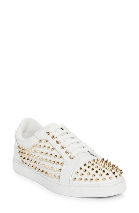 Women's Christian Louboutin White Sneakers & Athletic Shoes
