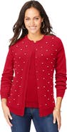 Jessica London Fine Gauge Button Front Cardigan