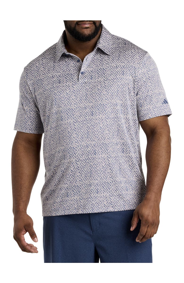 adidas Big & Tall Fairway Jacquard Polo Shirt, Main, color, Preloved Fig