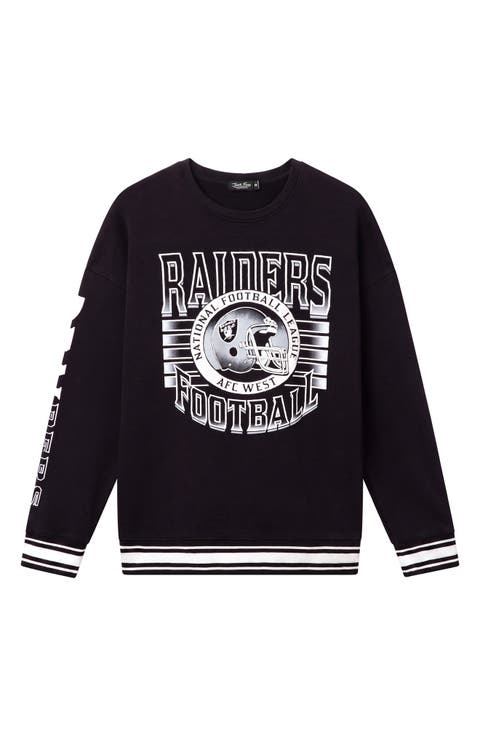 Las Vegas Raiders Striped Rib Fleece Sweatshirt