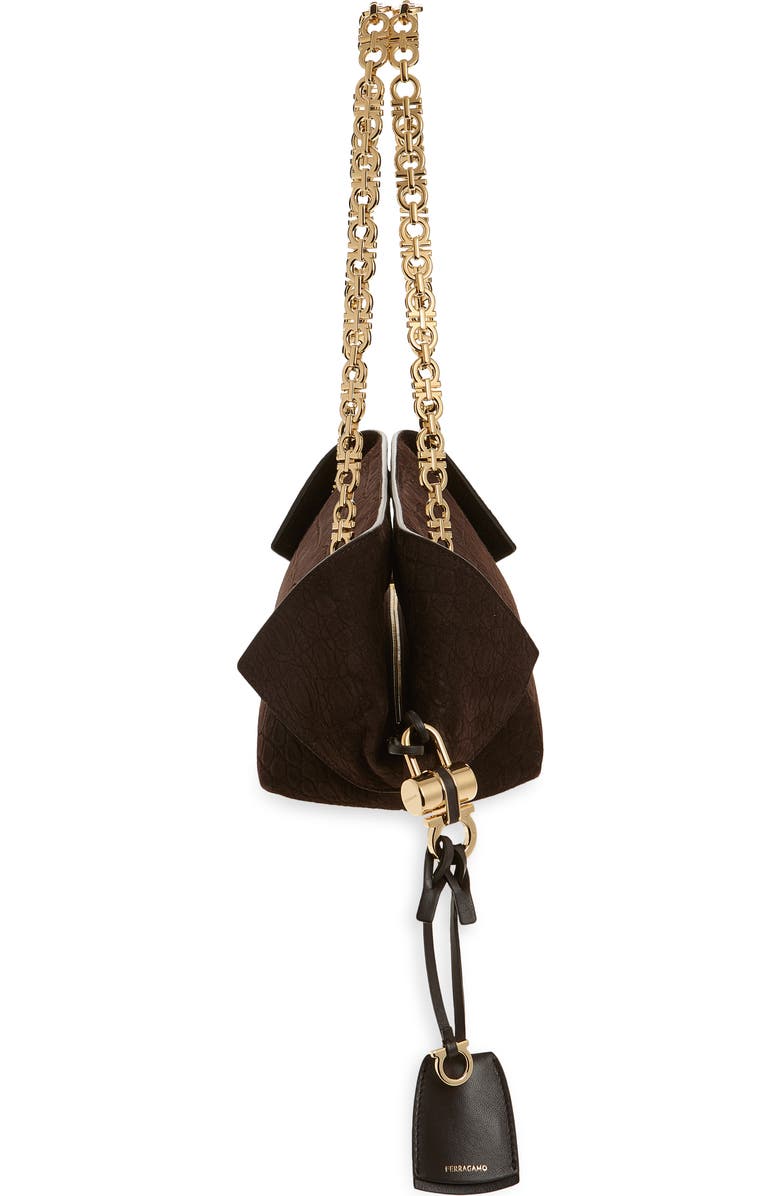 FERRAGAMO Extra Small Scarf East/West Bag, Alternate, color, Testa Di Moro