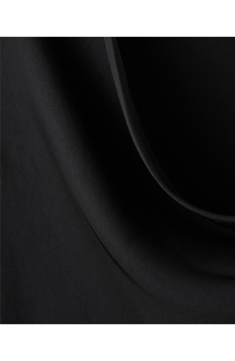 MANGO Cowl Neck Long Sleeve Dress, Alternate, color, Black