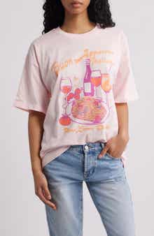GOLDEN HOUR Buon Appetito Cotton Graphic T-Shirt
