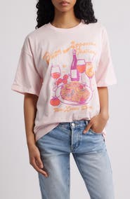GOLDEN HOUR Buon Appetito Cotton Graphic T-Shirt