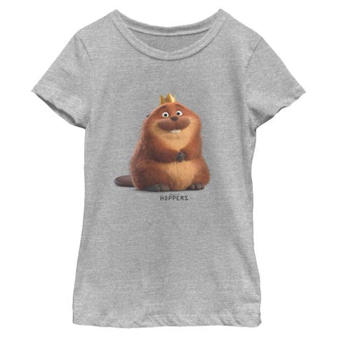 Girl's Hoppers Happy King George Pose  Graphic T-Shirt