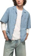 Lucky Brand Faded Check Camp Shirt