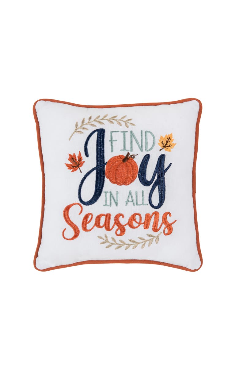 C&F Home Find Joy In All Seasons Small/Petite Accent Pillow, Main, color, Blue