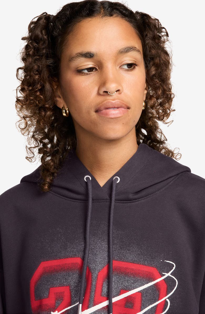 Jordan Flight Fleece Crop Hoodie, Alternate, color, Off Noir
