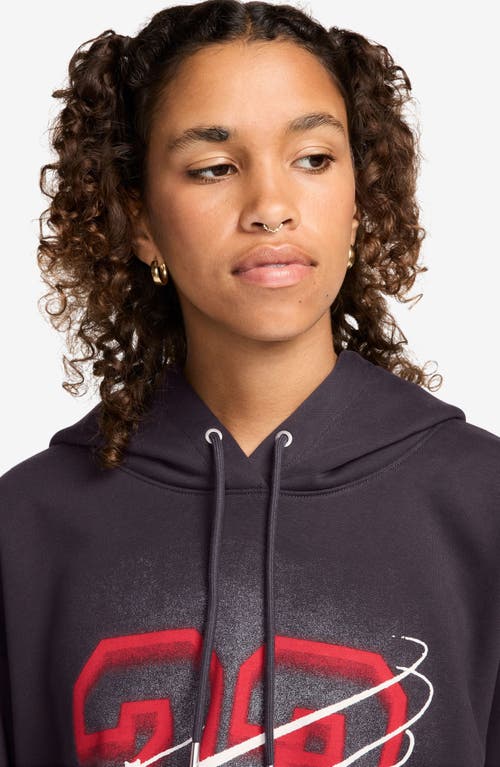 Jordan Flight Fleece Crop Hoodie In Off Noir