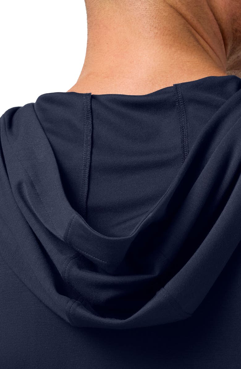 Mizzen+Main Knox Long Sleeve Hooded T-Shirt, Alternate, color, Navy