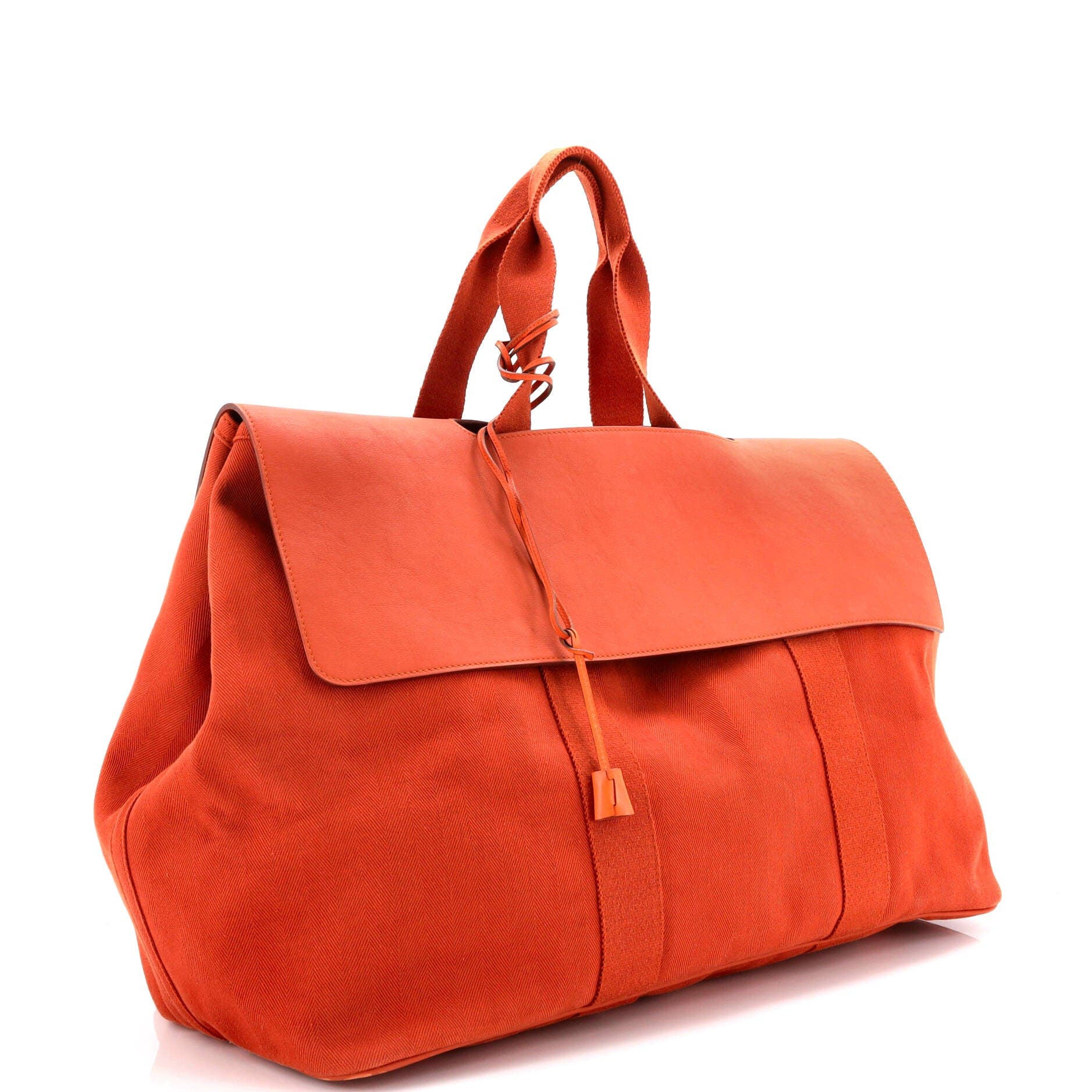 Pre-Owned Hermes Valparaiso Bag Toile and Leather GM, Alternate, color, Potiron