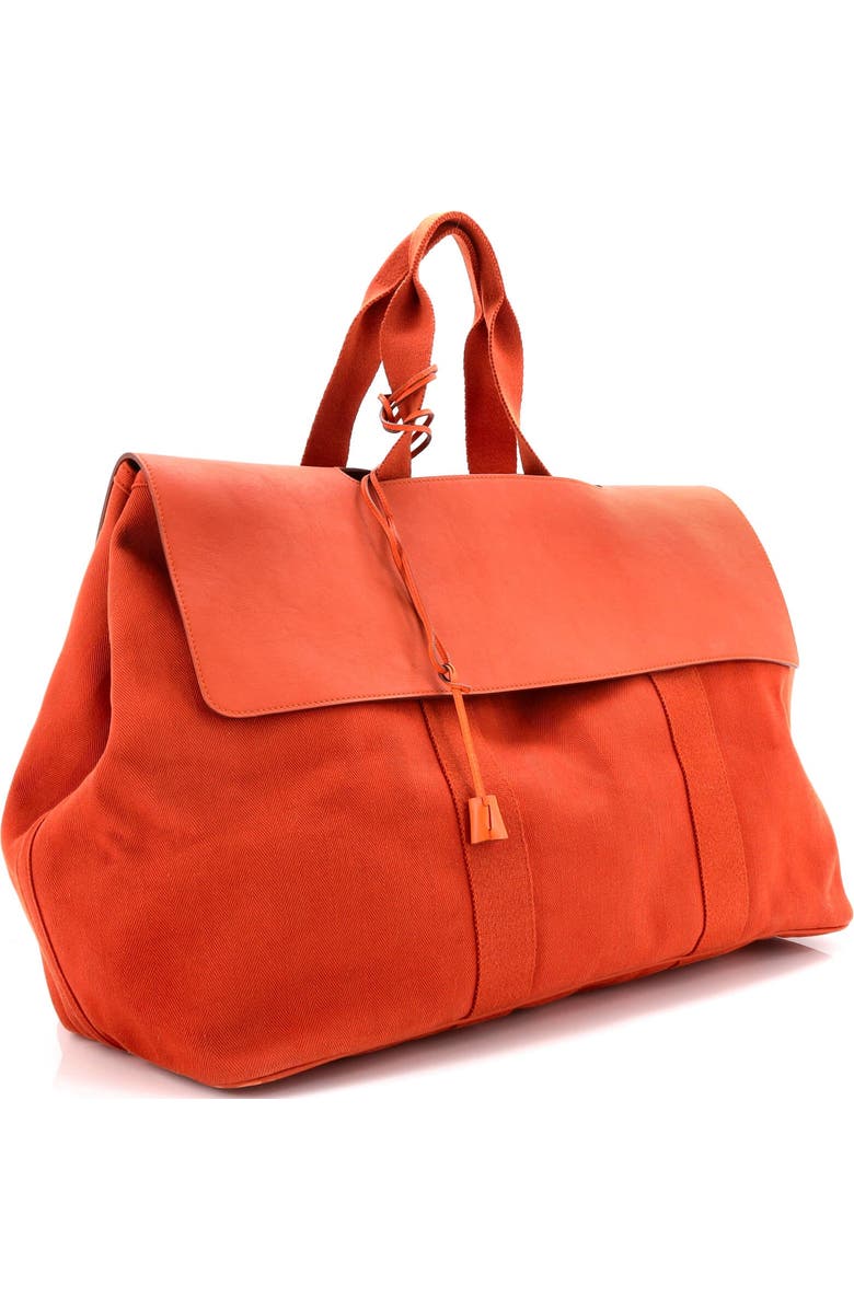 Pre-Owned Hermes Valparaiso Bag Toile and Leather GM, Alternate, color, Potiron