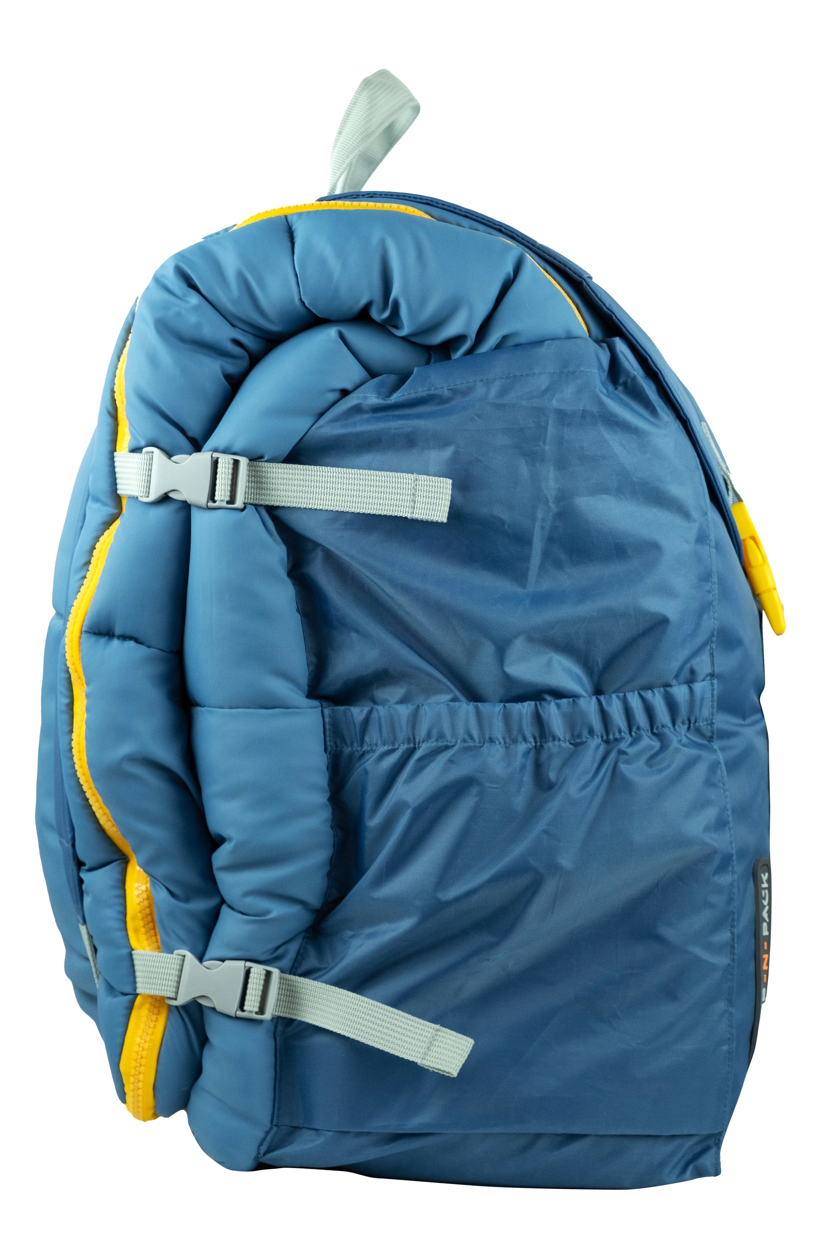 Kids' Sleep-n-Pack Faux Shearling Lined Sleeping Bag Backpack, Alternate, color, HUDSON BAY