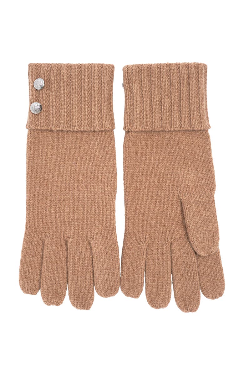 ZZDNU Lauren Ralplh Lauren Crest Knit Glove, Alternate, color, Adirondak Heather
