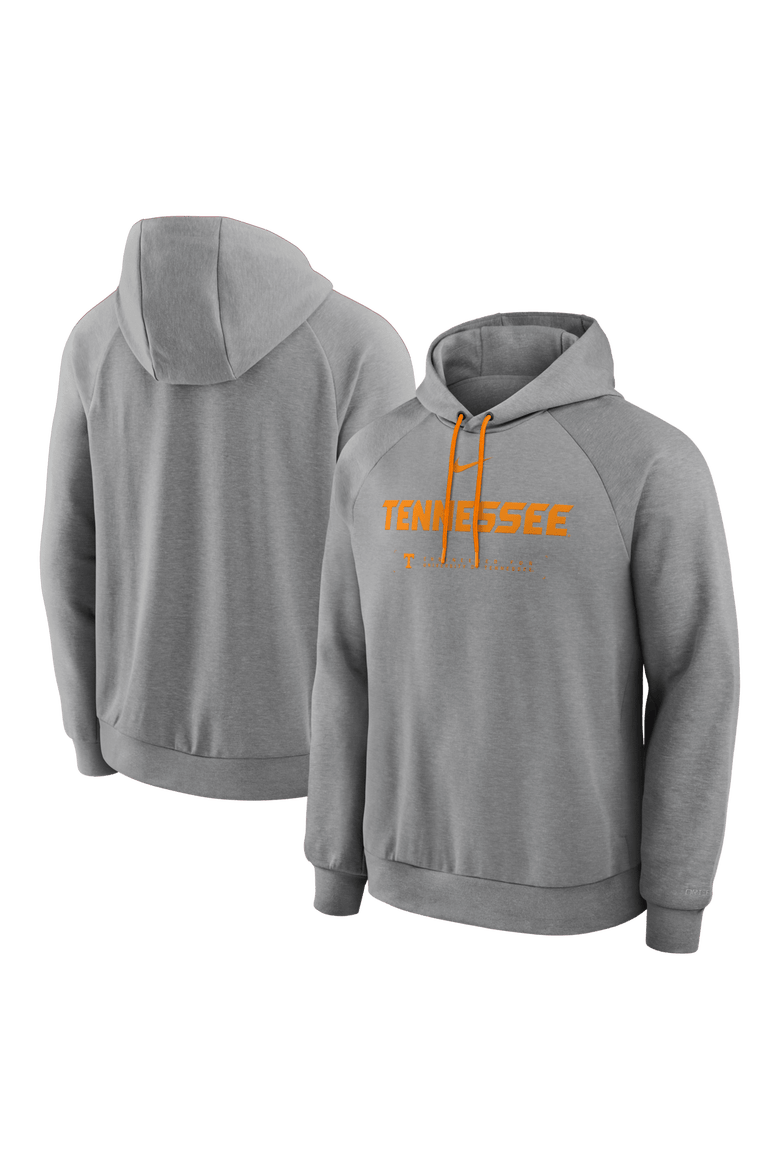 Men's Nike Gray Tennessee Volunteers 2025 Courtside Basketball Practice Raglan Dri-FIT Hoodie, Main, color, Gray