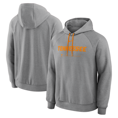 Men's Nike Gray Tennessee Volunteers 2025 Courtside Basketball Practice Raglan Dri-FIT Hoodie
