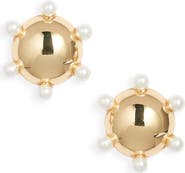 Kenneth Jay Lane Faux Pearl Stud Earrings