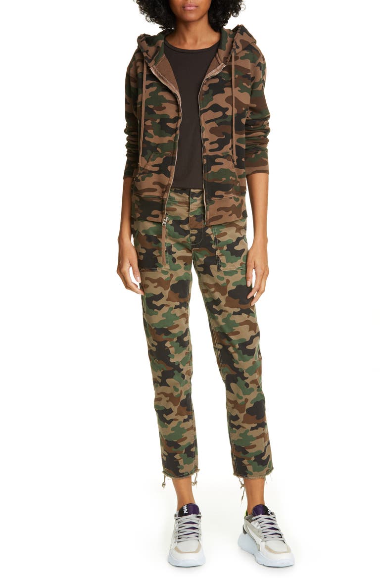 Jenna Camo Print Crop Pants, Main, color, COYOTE BROWN CAMOUFLAGE