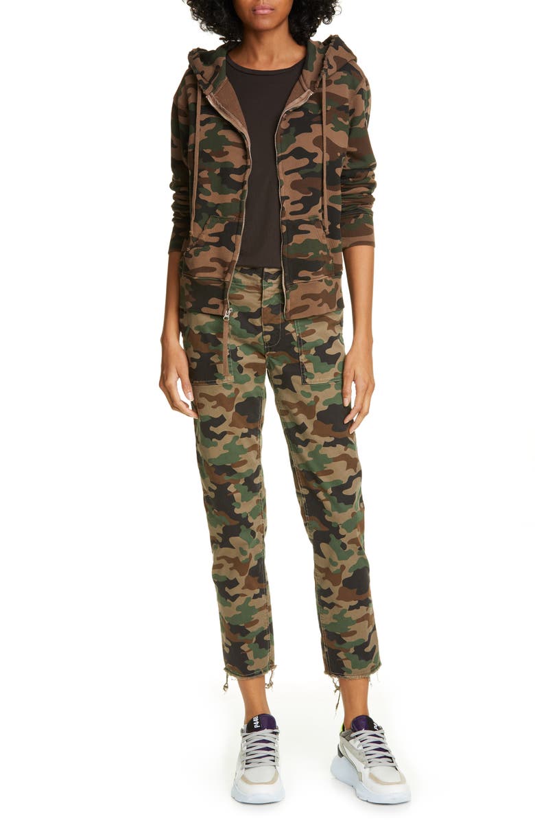 Nili Lotan Jenna Camo Print Crop Pants, Main, color,