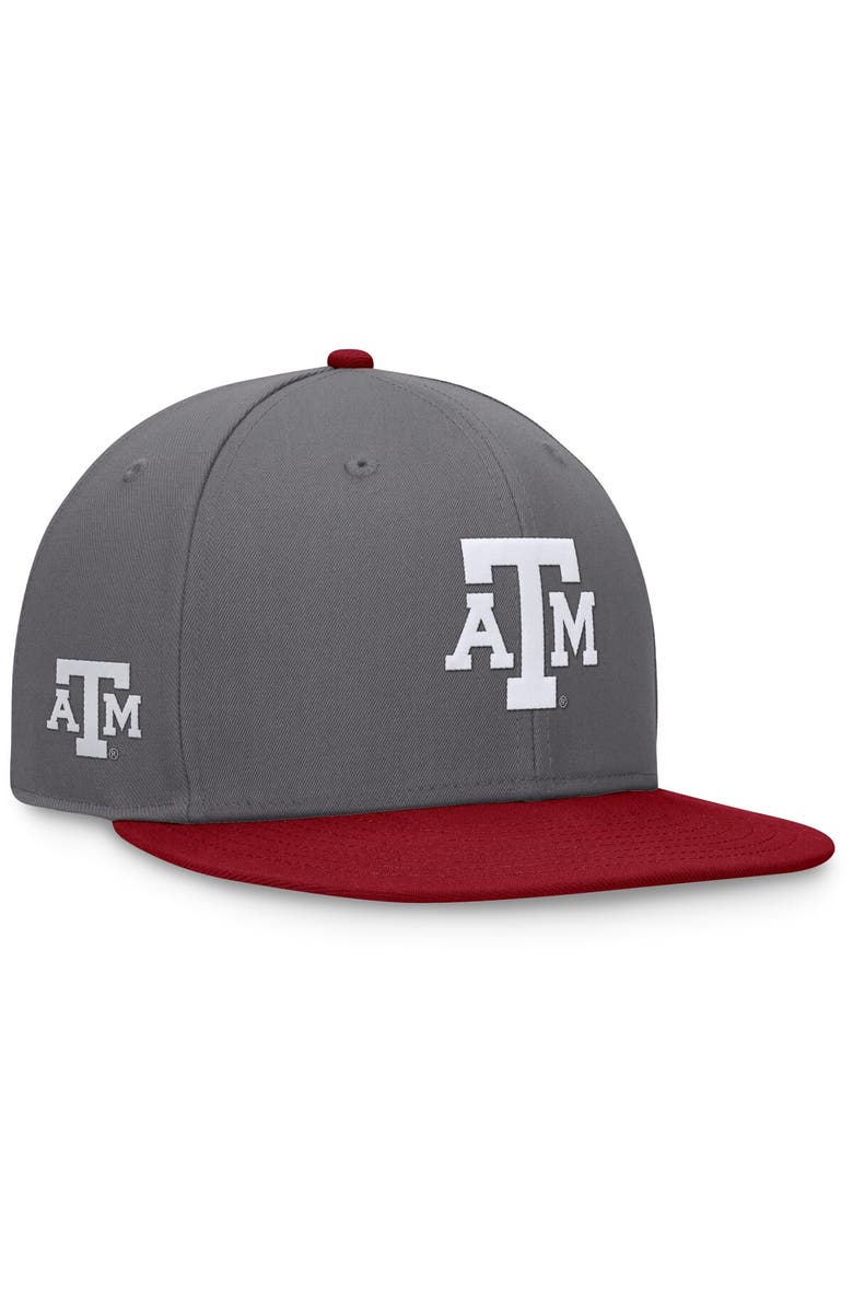 TOP OF THE WORLD Men's Top of the World Gray/Maroon Texas A&M Aggies Rally Two-Tone Fitted Hat, Alternate, color, Gray