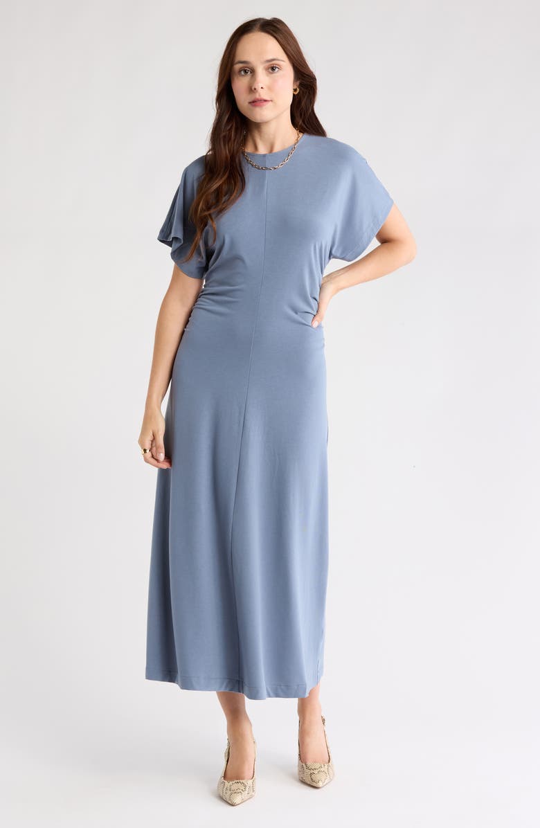 NORDSTROM RACK Dolman Sleeve A-Line Dress, Main, color, Blue Chip