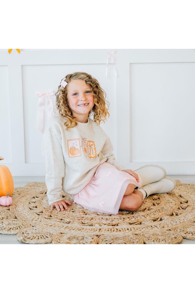 Pumpkin Cameo Sweatshirt, Alternate, color, Natural Heather