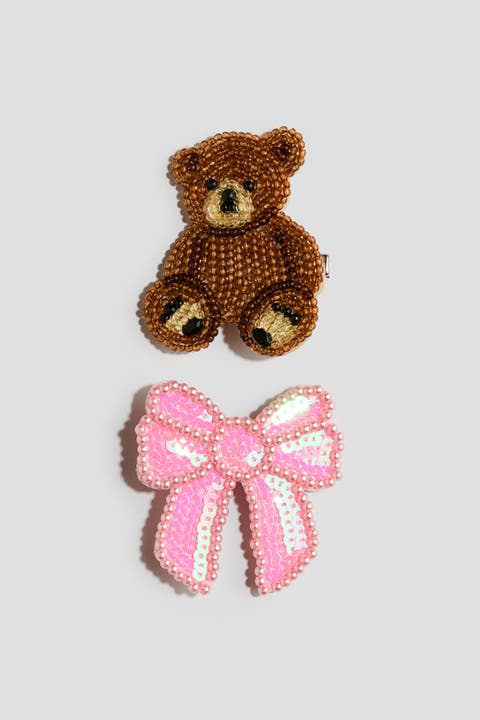 2-pack Beaded Hair Clips