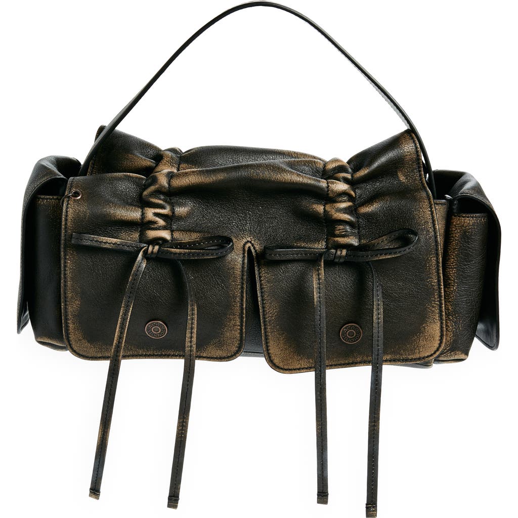 Acne Studios Multipocket Logo-embossed Shoulder Bag In Brown