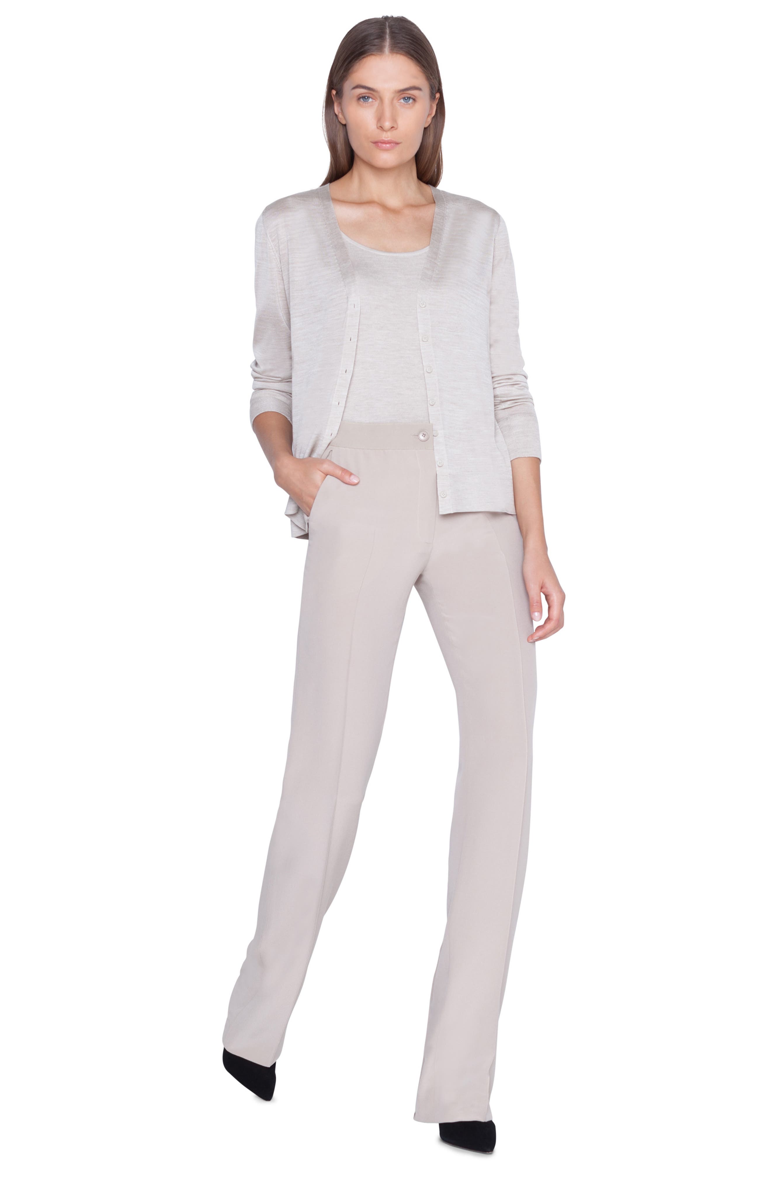 Akris Carl Silk Crêpe Pants (Women) | Nordstromrack