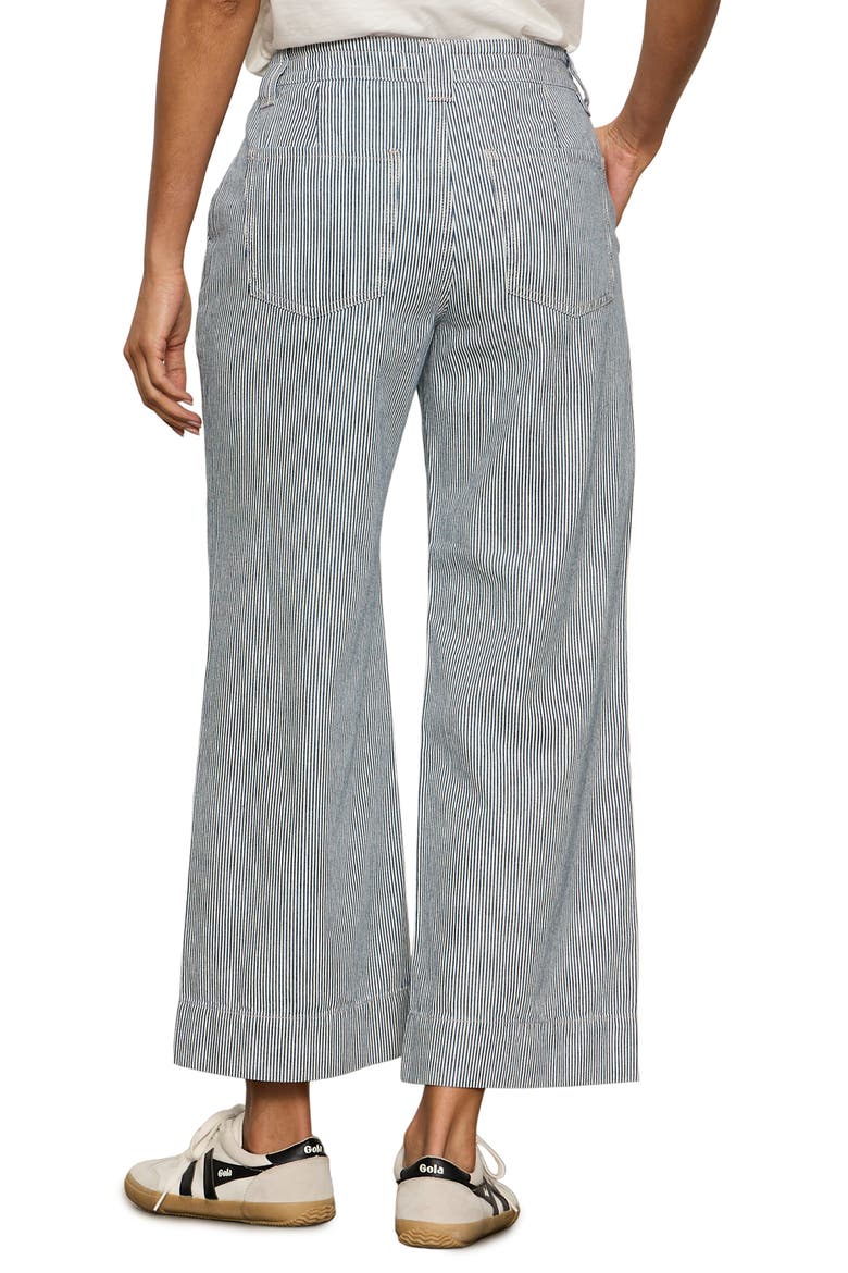 Lily Stripe Crop Pants, Alternate, color, YACHT BLACK/ STRIPE