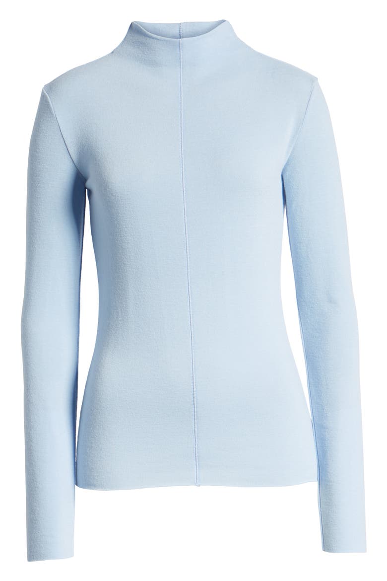 Center Seam Mock Neck Top (Nordstrom Exclusive), Alternate, color, BLUE BRUNNERA
