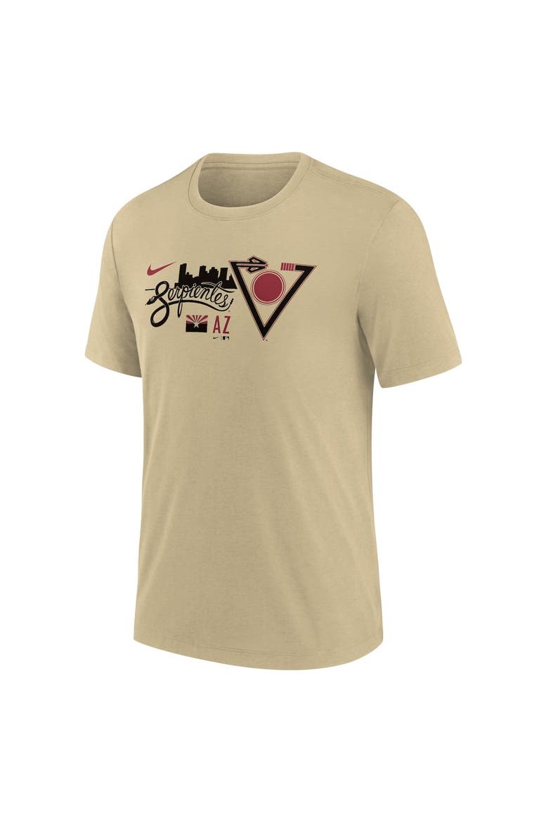 Men's Nike Sand Arizona Diamondbacks City Connect Tri-Blend T-Shirt, Alternate, color, Gold