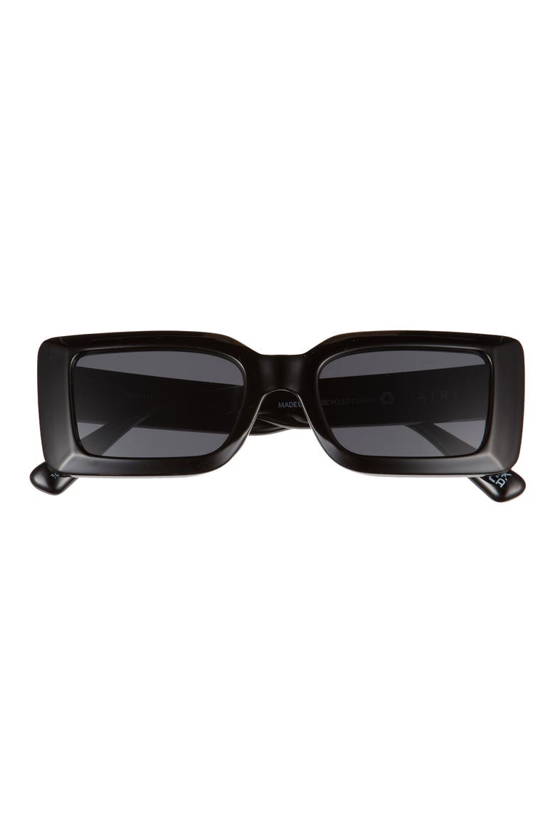 Parallax 50mm Rectangular Sunglasses, Main, color, BLACK / SMOKE MONO