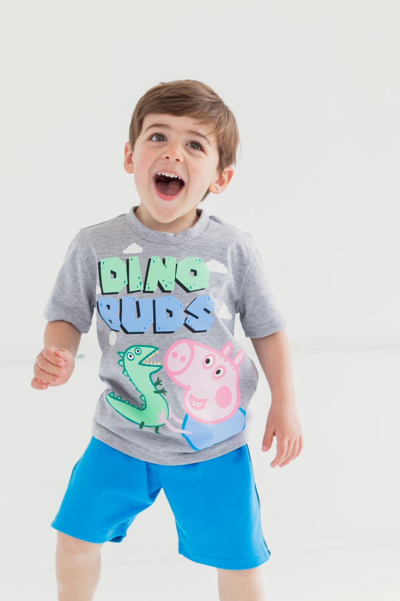 George Pig 2-Piece T-Shirt and Shorts Set, Alternate, color, George Pig Blue Grey