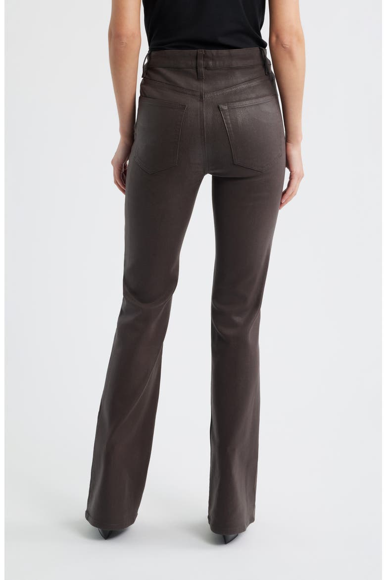 The Reboot Coated High Waist Bootcut Jeans, Alternate, color, TRUFFLE COATED