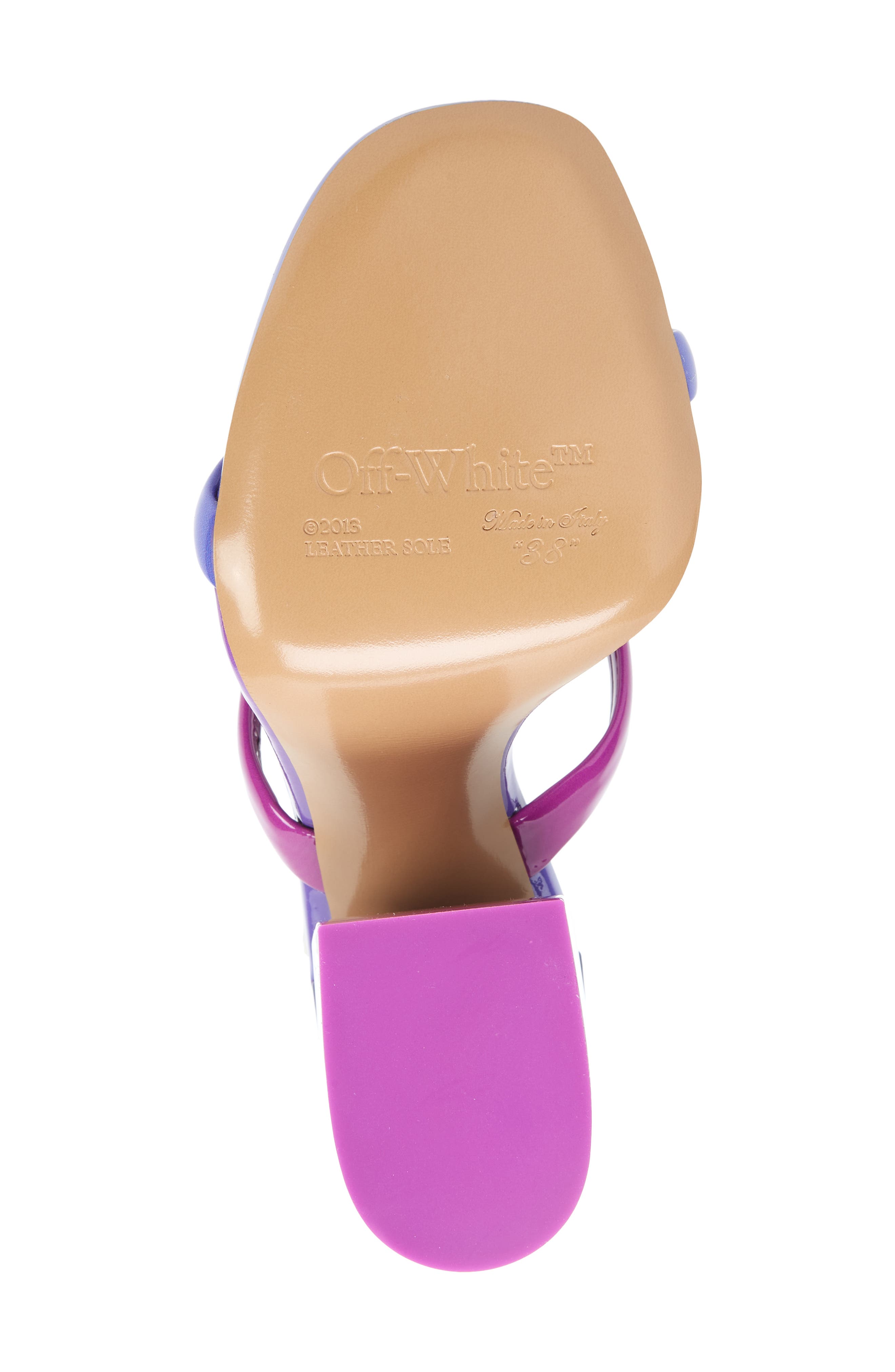 Off-White Shade Meteor Block Heel Slide Sandal, Alternate, color, 