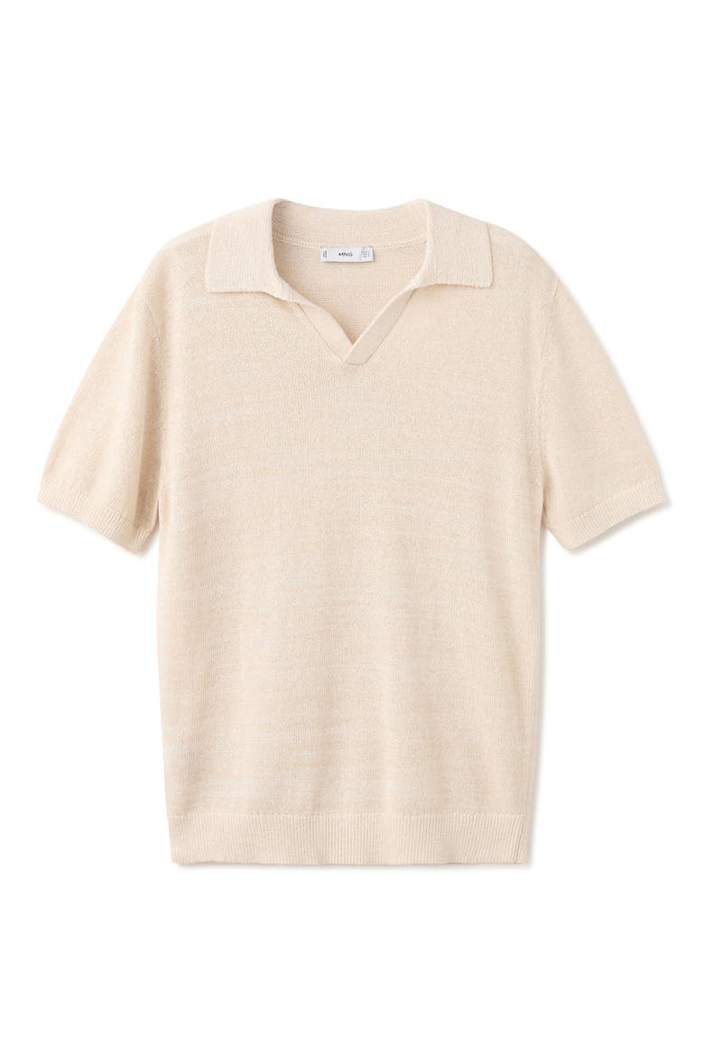 Microstructure Cotton Blend Polo, Alternate, color, ECRU