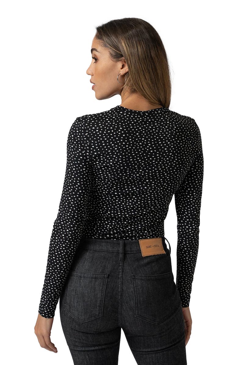 Saint + Sofia Honeycomb Rib Sweater, Alternate, color, Cream